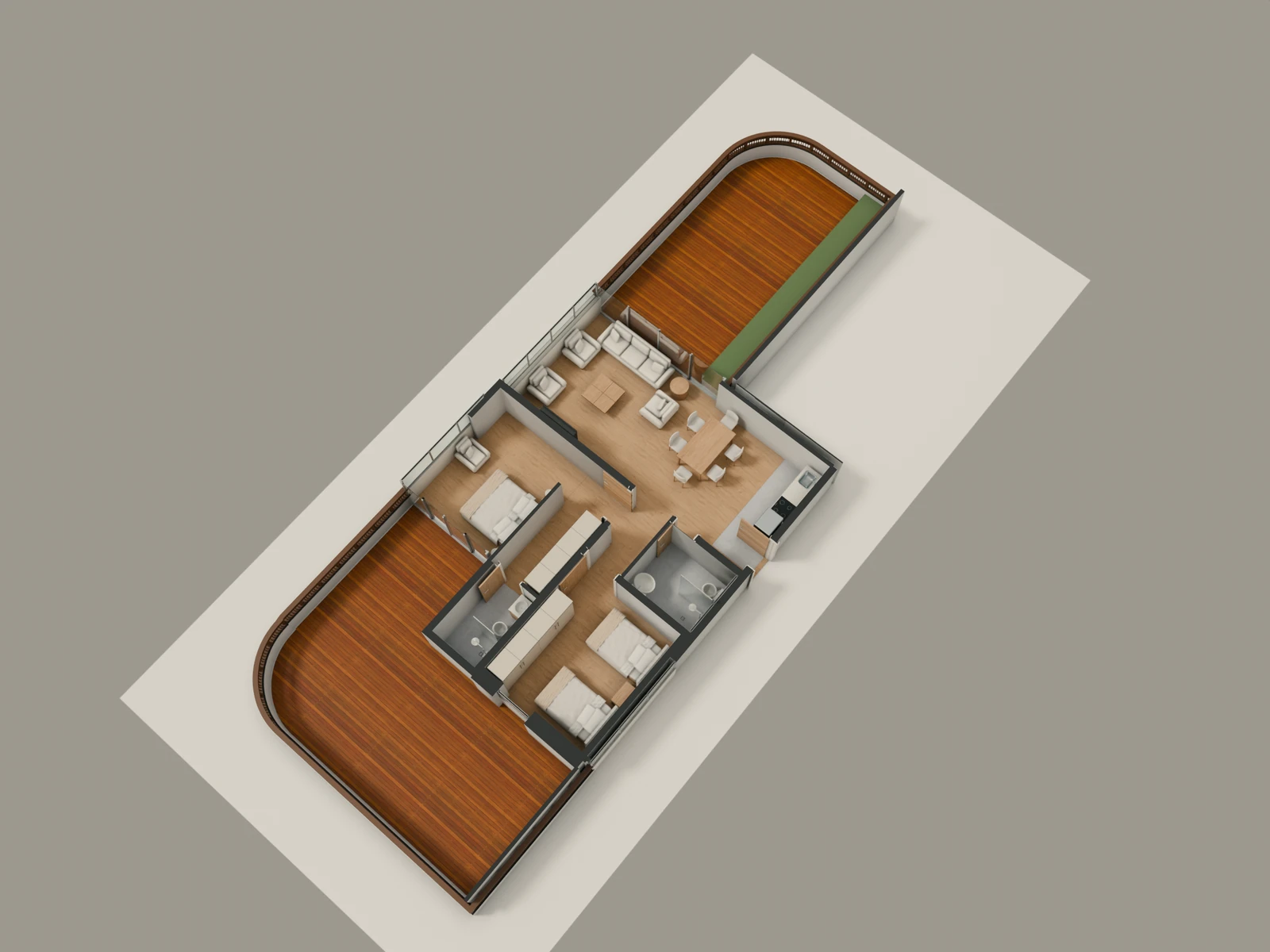 صورة وحدة A1-4 — Penthouse Suite — جناح بنتهاوس