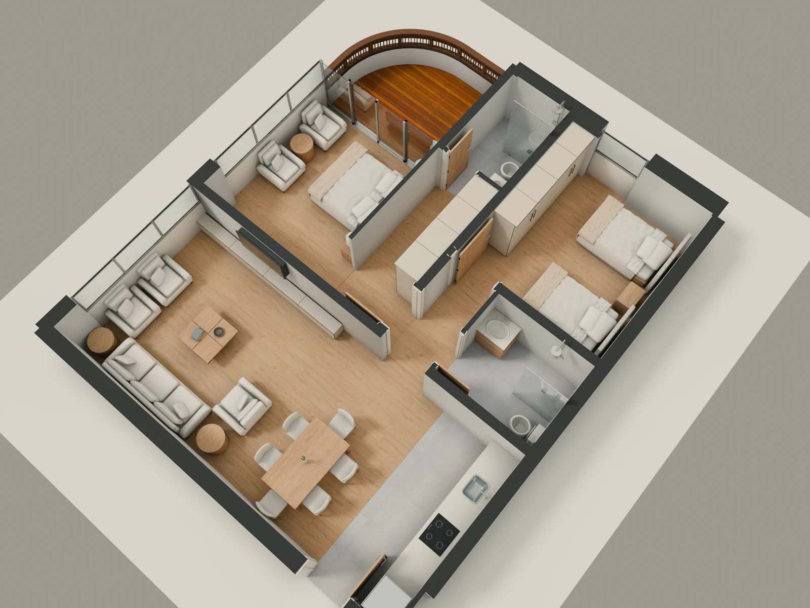 صورة وحدة A2 — Family Suite — جناح عائلي