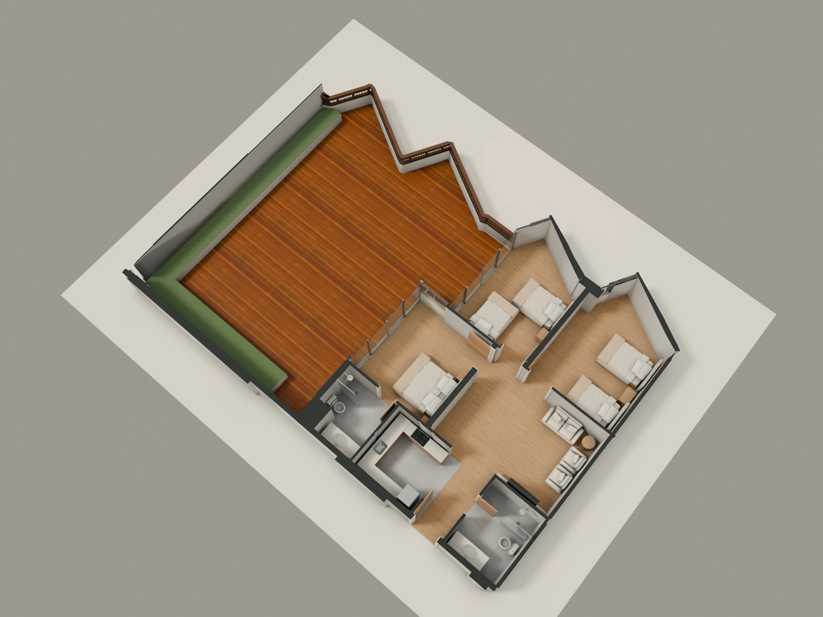 صورة وحدة A3-4 — Penthouse Suite — جناح بنتهاوس