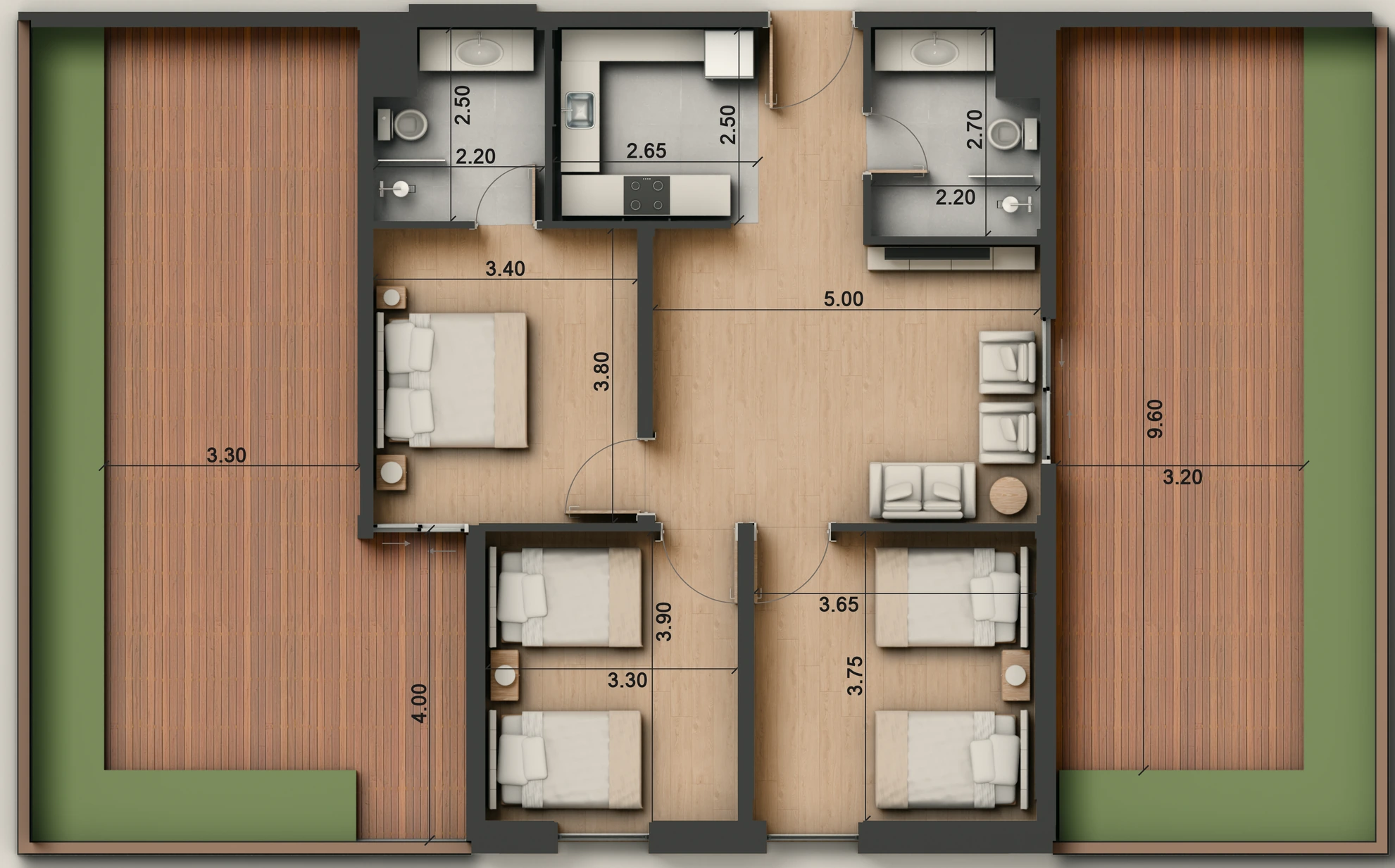 صورة وحدة B2-4 — Penthouse Suite — جناح بنتهاوس