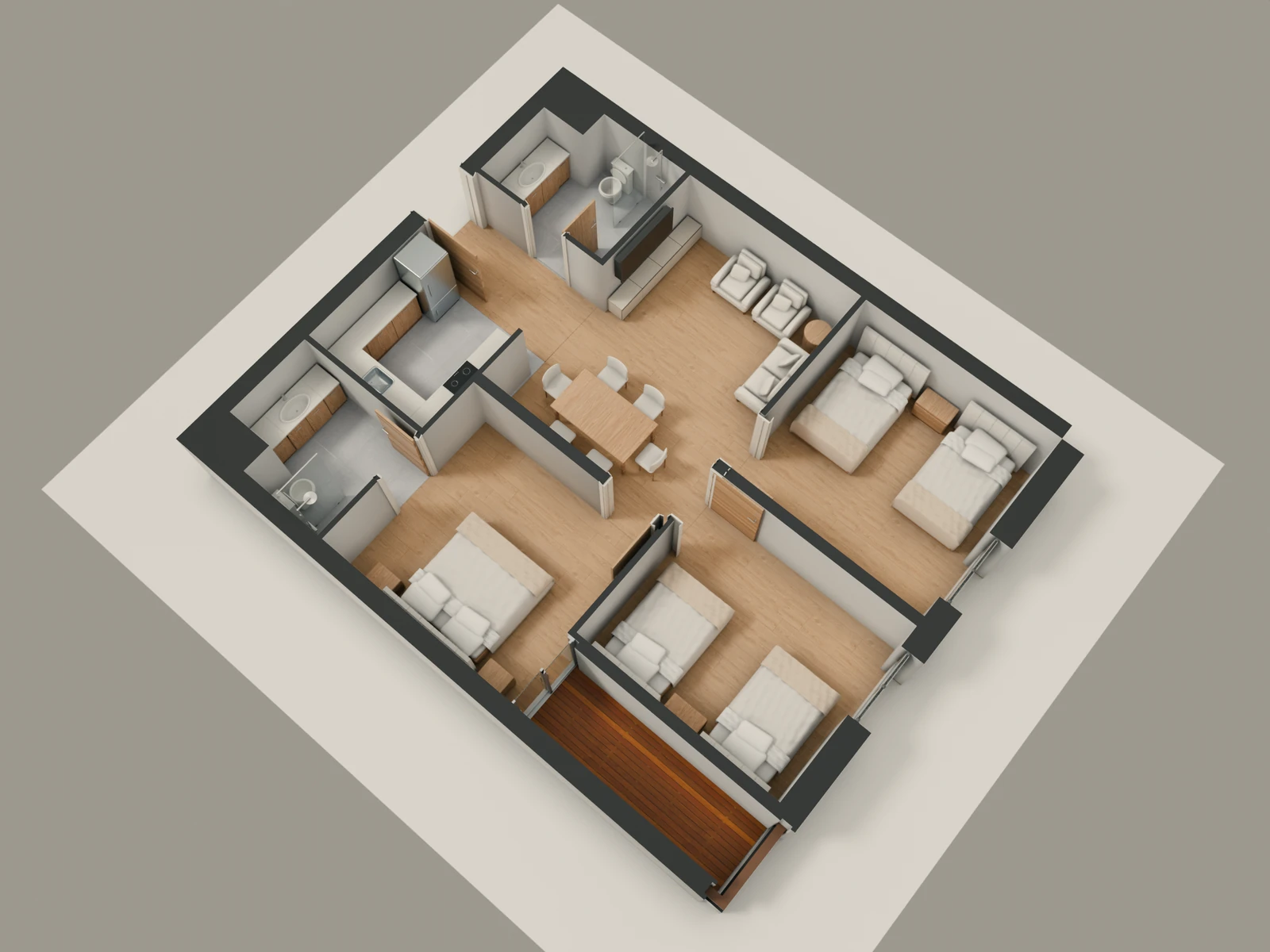 صورة وحدة B4 — Family Suite — جناح عائلي