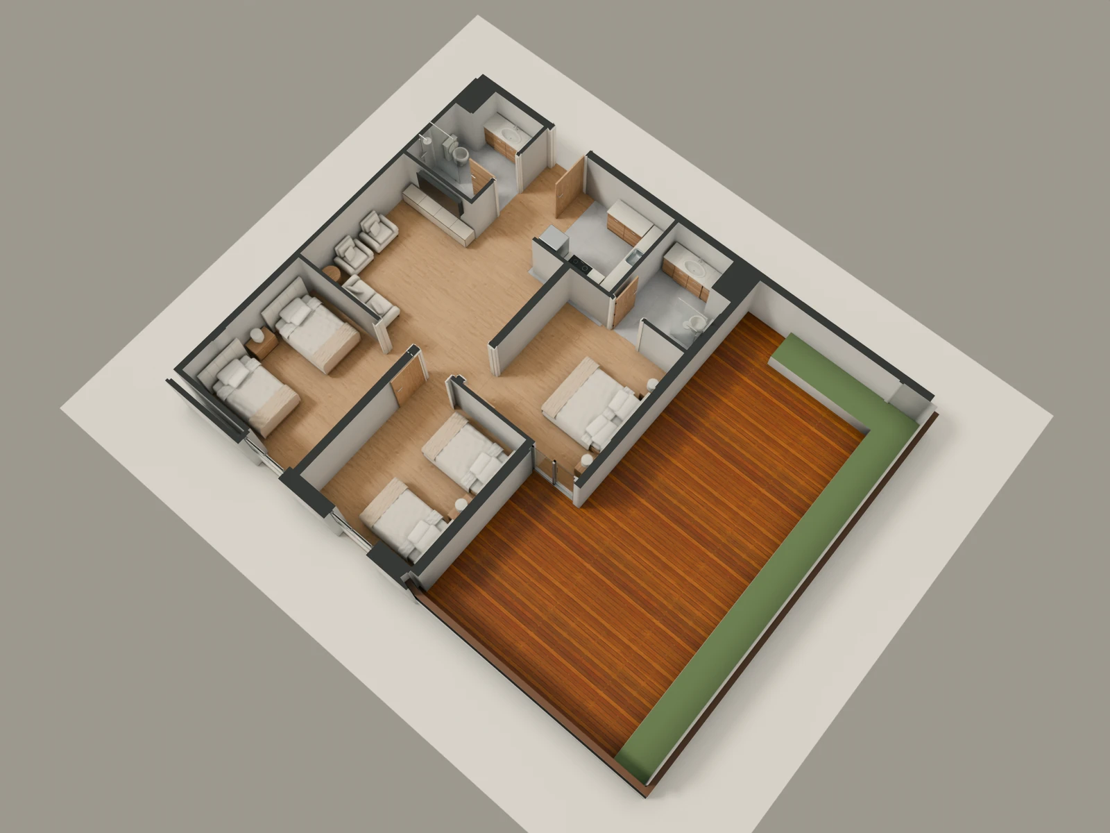 صورة وحدة C1-4 — Penthouse Suite — جناح بنتهاوس