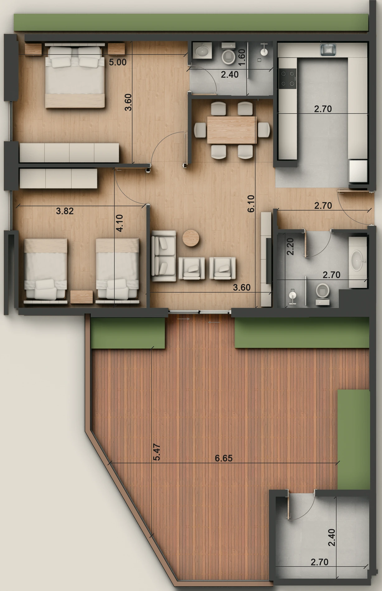 صورة وحدة C2-4 — Penthouse Suite — جناح بنتهاوس
