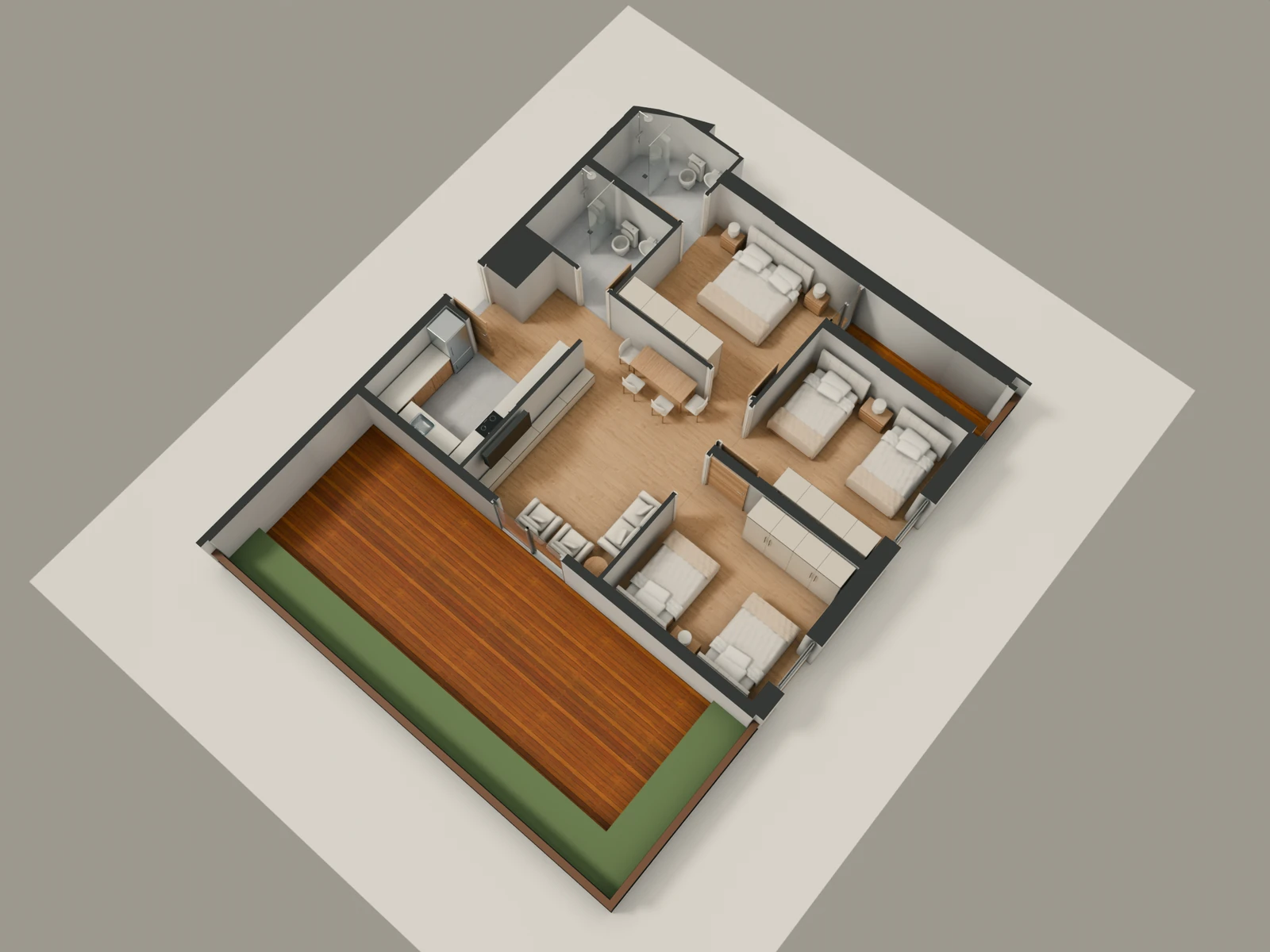 صورة وحدة D1-4 — Penthouse Suite — جناح بنتهاوس