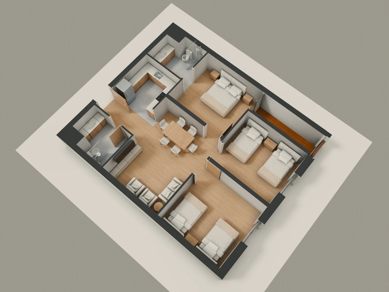 صورة وحدة D4 — Family Suite — جناح عائلي