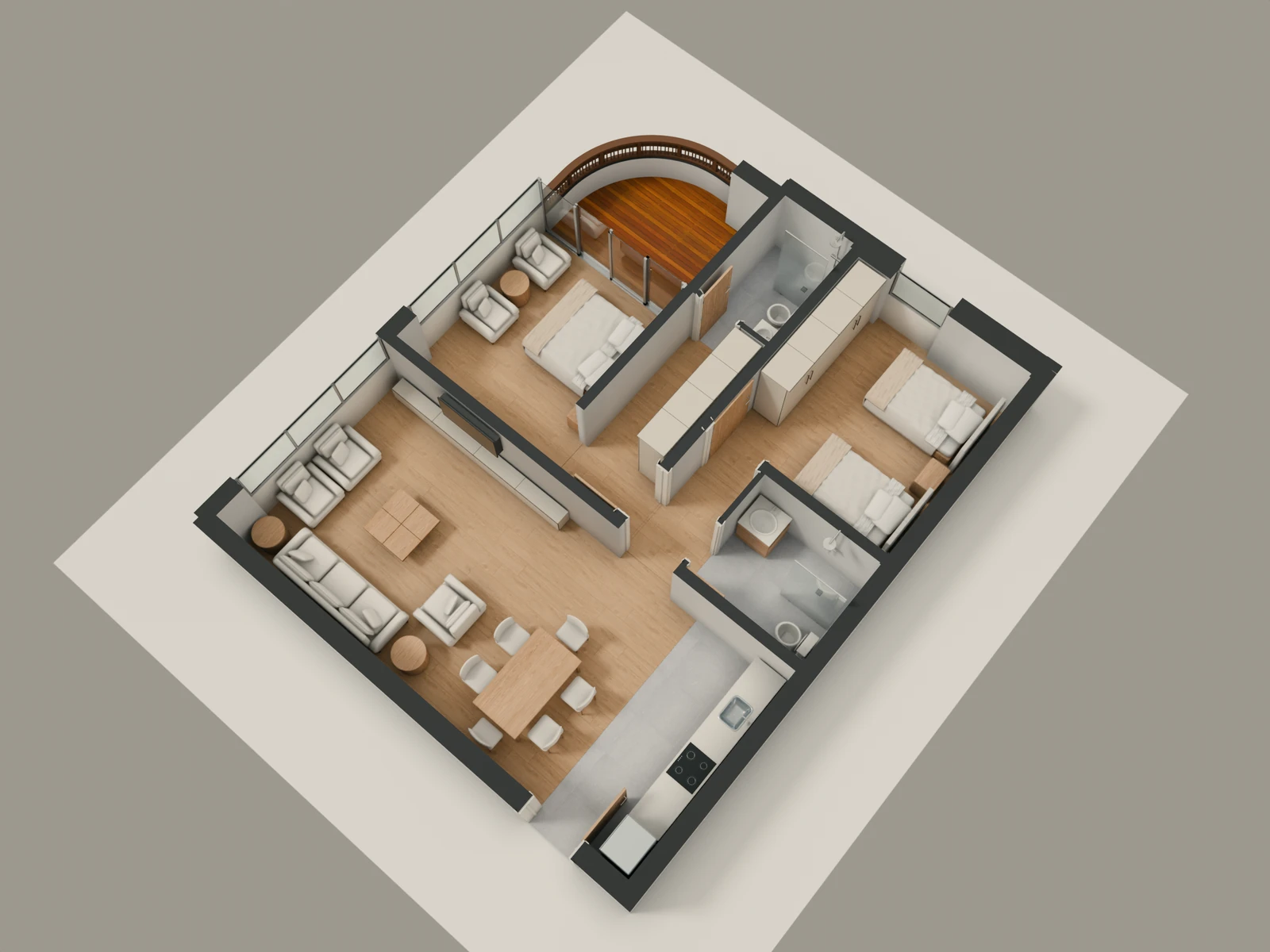 صورة وحدة E1 — Family Suite — جناح عائلي