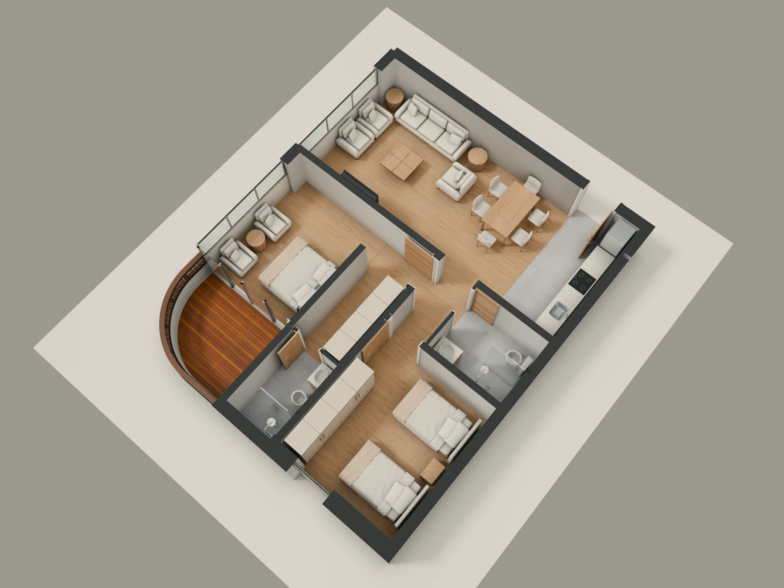 صورة وحدة E2 — Family Suite — جناح عائلي