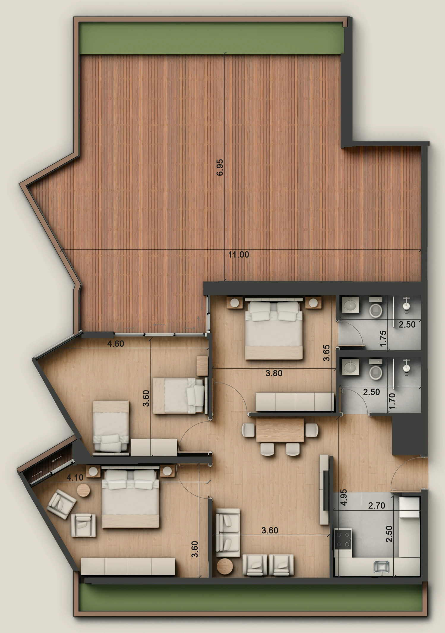 صورة وحدة E2-4 — Penthouse Suite — جناح بنتهاوس
