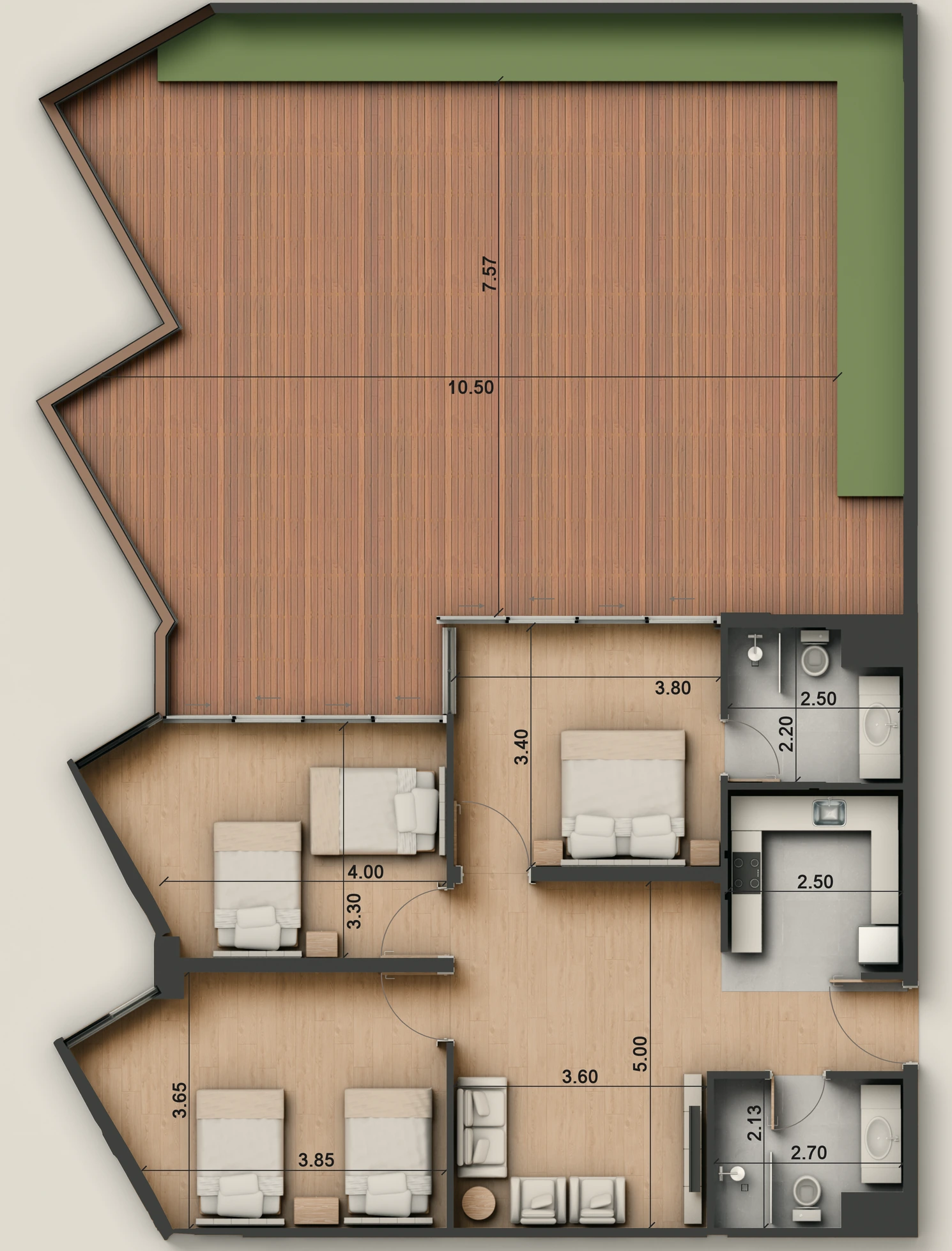 صورة وحدة E3-4 — Penthouse Suite — جناح بنتهاوس