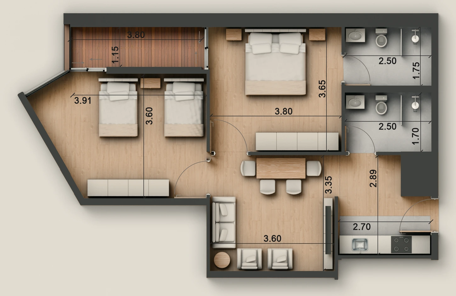 صورة وحدة E4 — Junior Suite — جناح جونيور