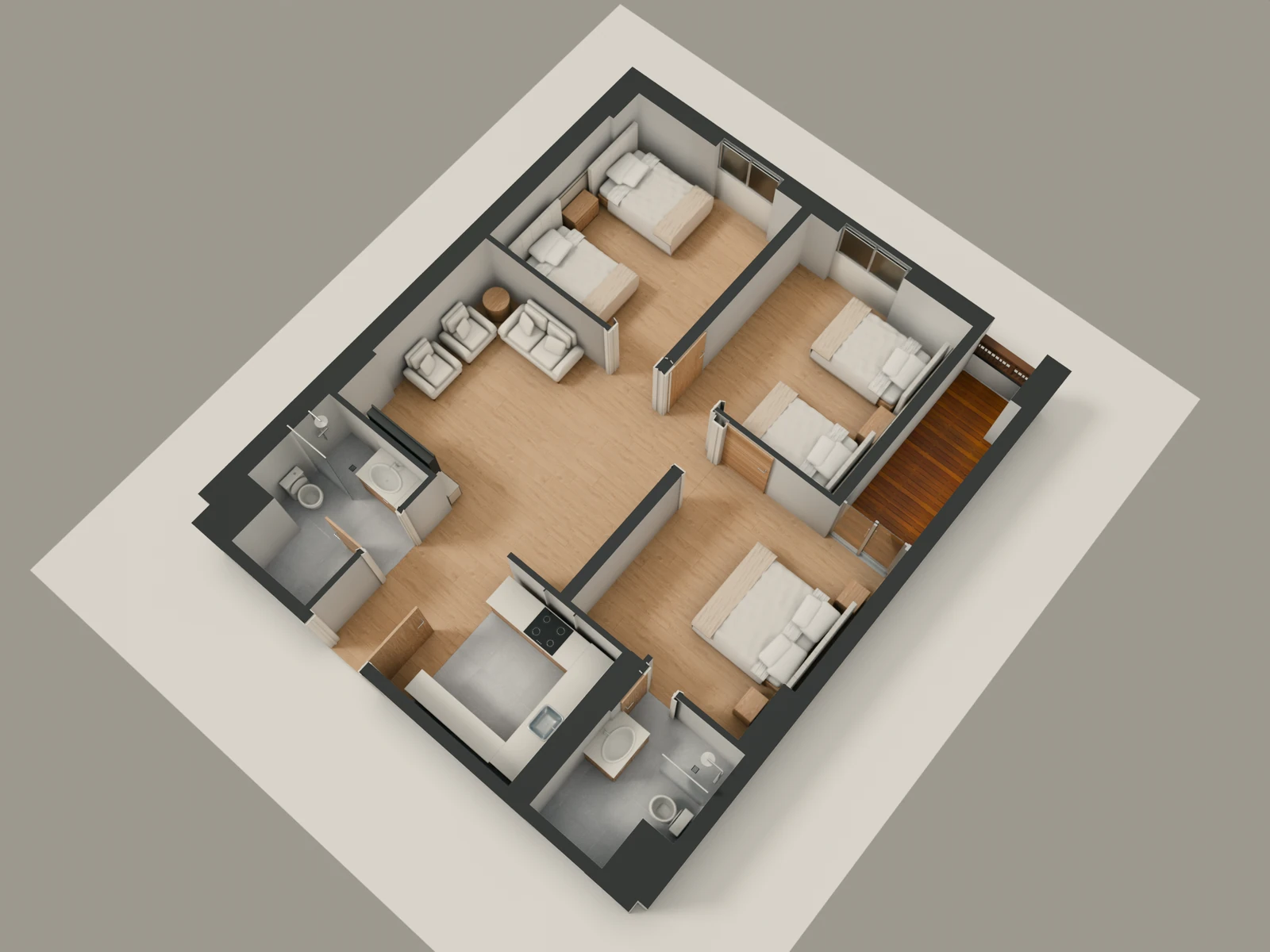 صورة وحدة F1 — Family Suite — جناح عائلي