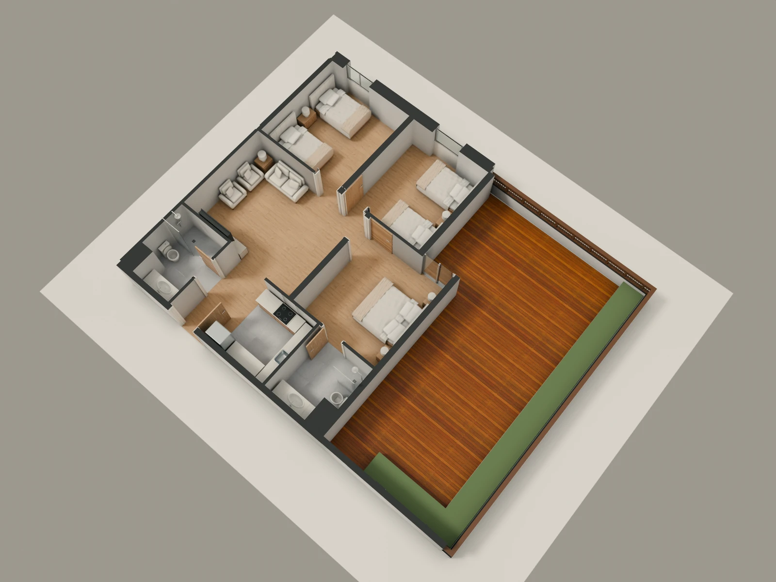 صورة وحدة F1-4 — Penthouse Suite — جناح بنتهاوس