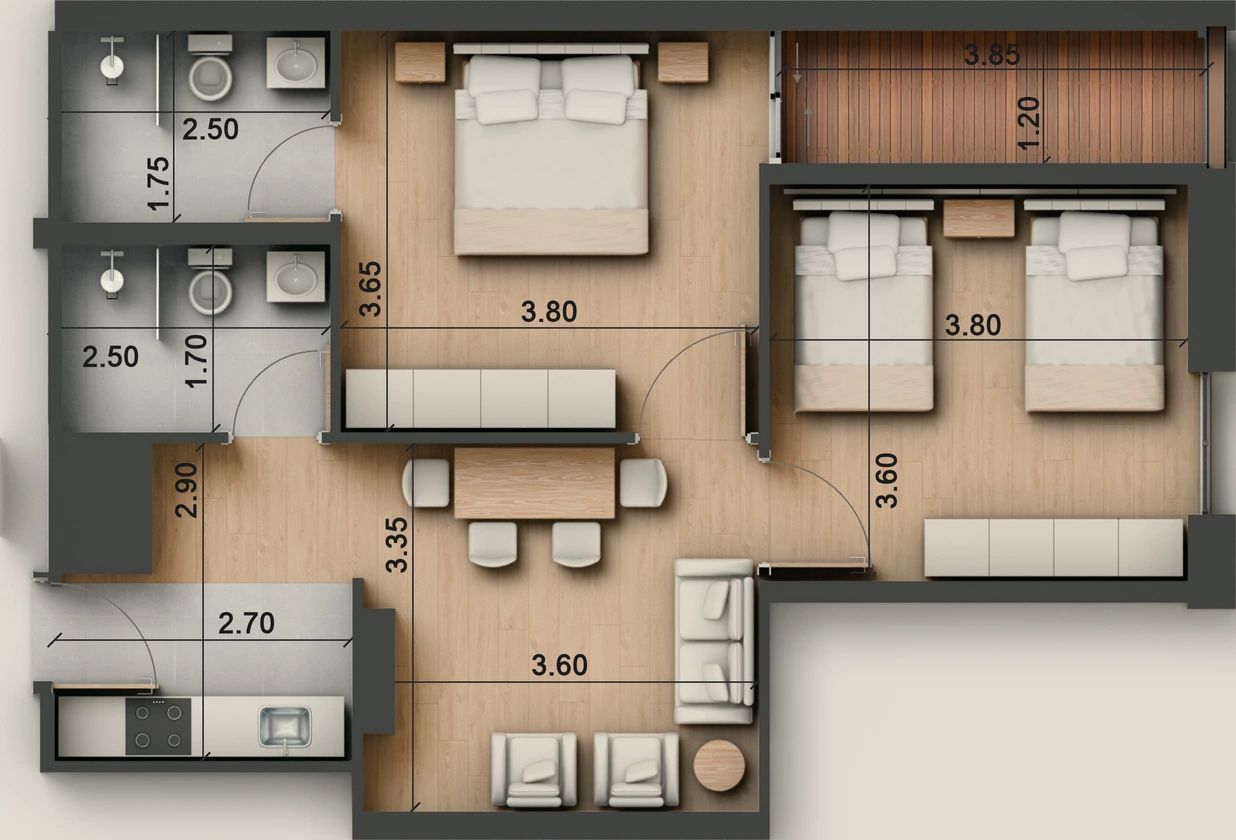 صورة وحدة F2 — Junior Suite — جناح جونيور