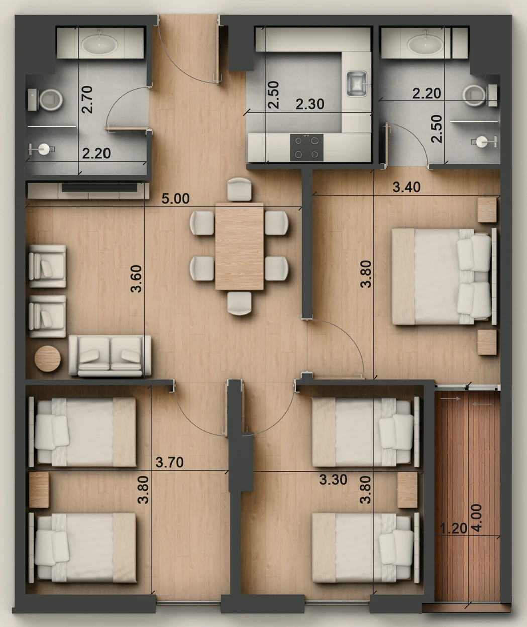 صورة وحدة G3 — Family Suite — جناح عائلي