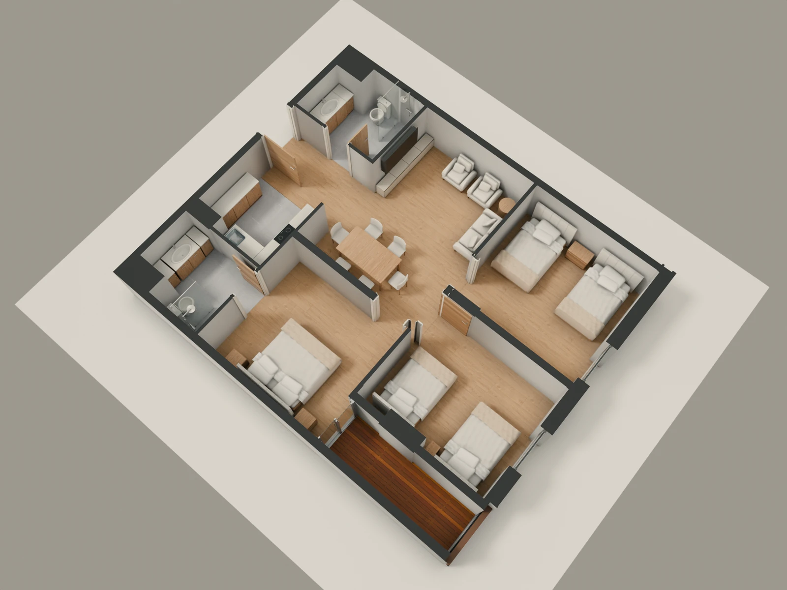 صورة وحدة G4 — Family Suite — جناح عائلي