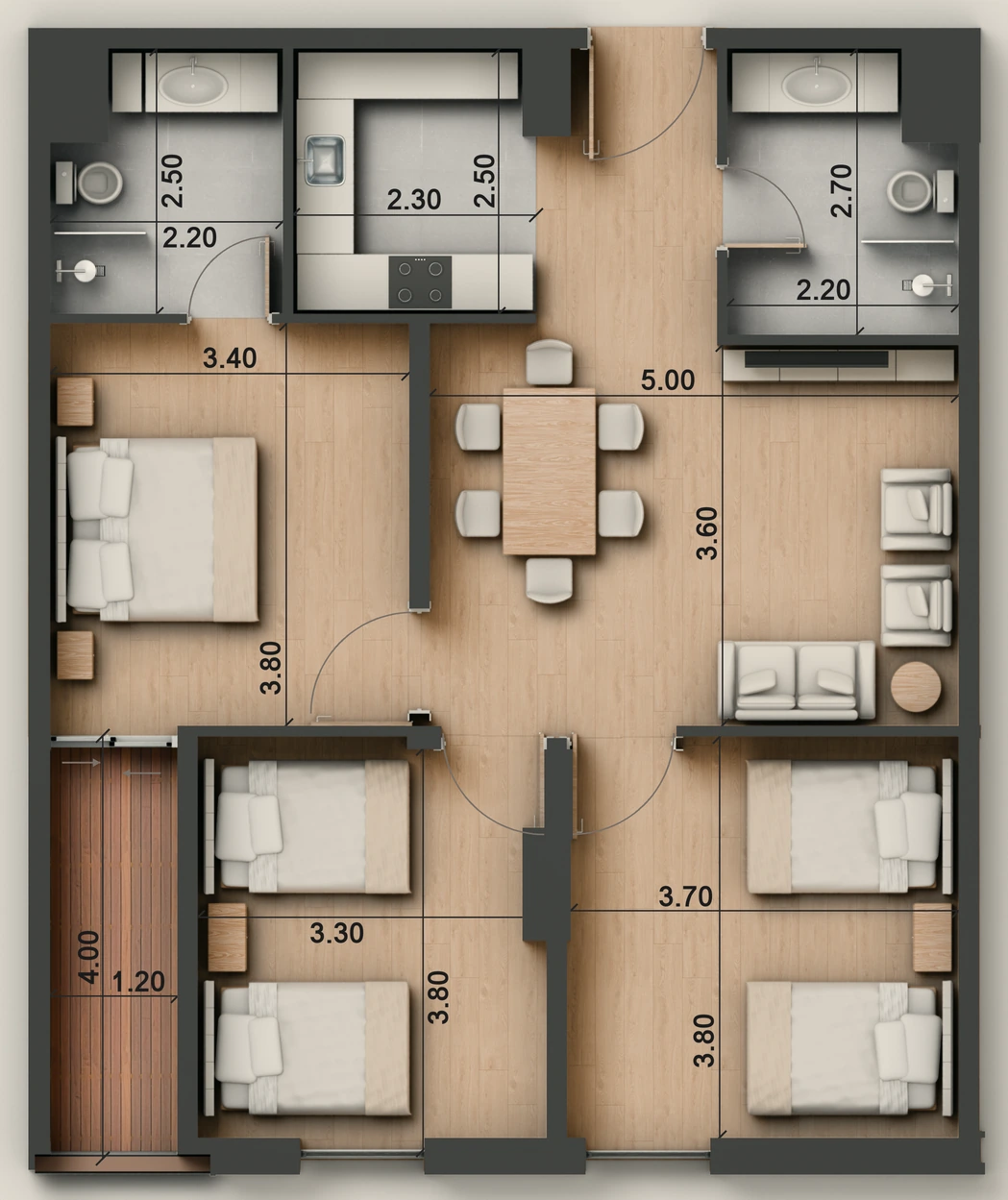 صورة وحدة H3 — Family Suite — جناح عائلي
